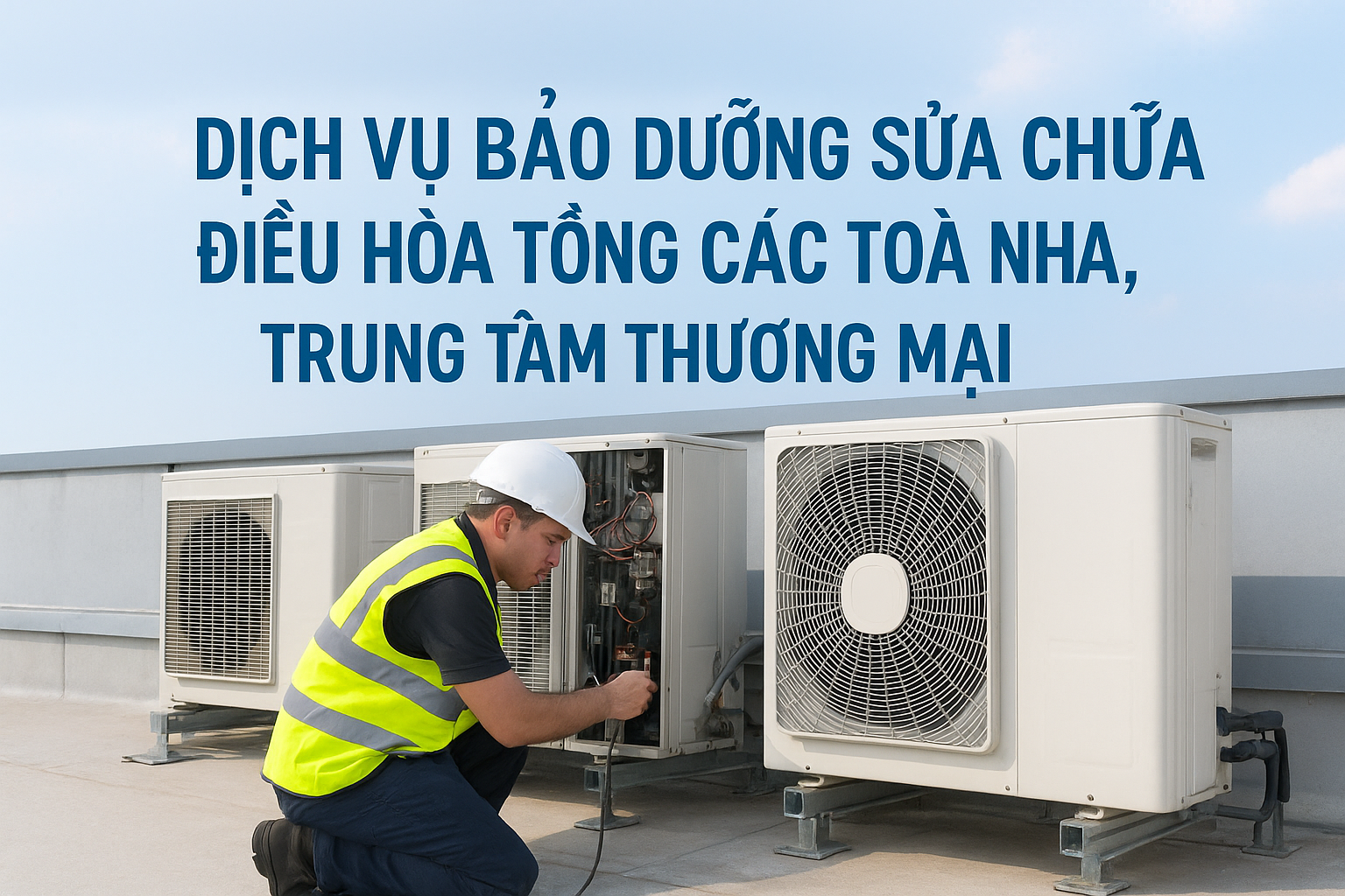DỊCH VỤ BẢO DƯỠNG SỬA CHỮA ĐIỀU HÒA TỔNG CÁC TÒA NHÀ, TRUNG TÂM THƯƠNG MẠI