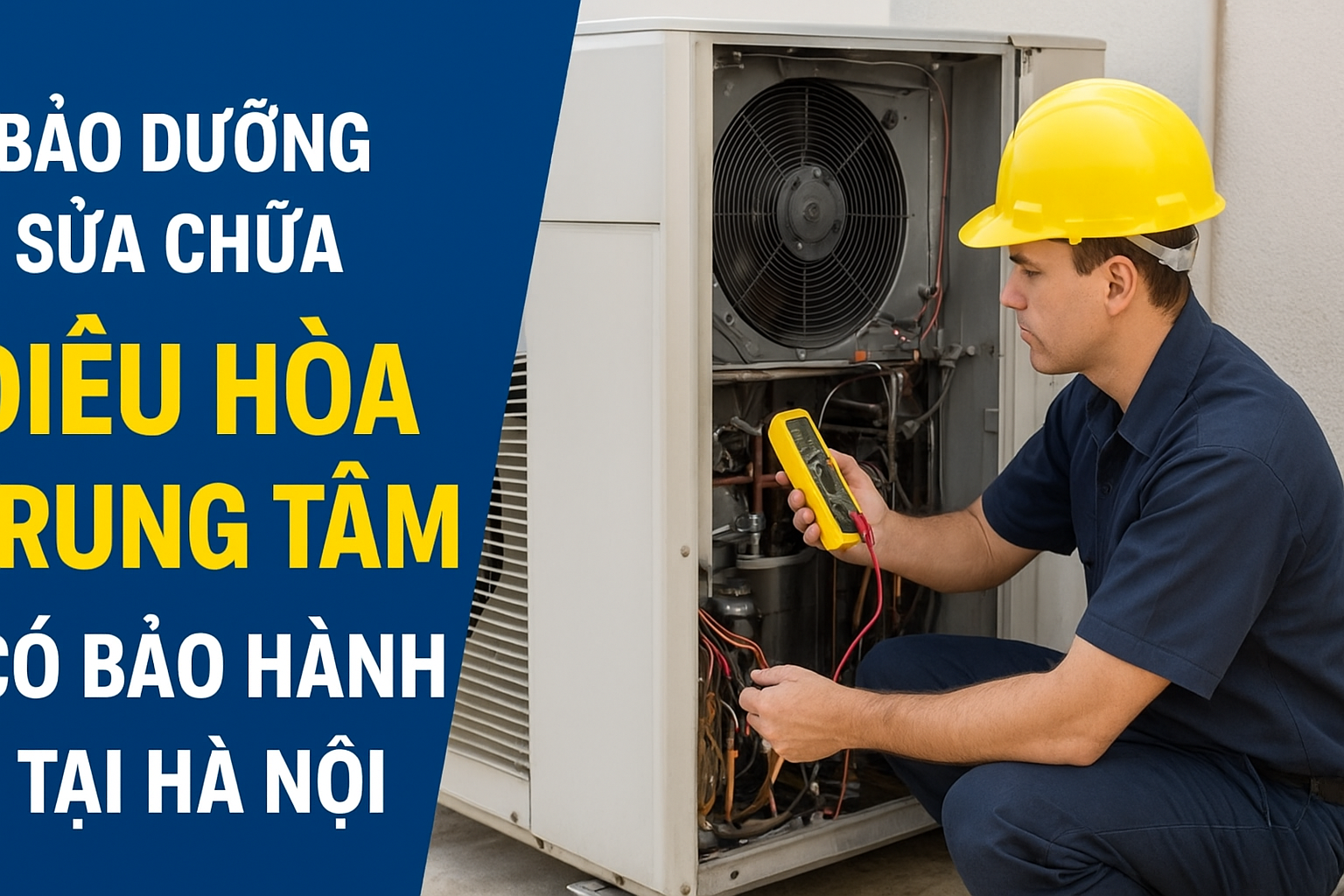 Bảo dưỡng sửa chữa điều hòa trung tâm có bảo hành tại Hà Nội – Uy tín, chuyên nghiệp, giá tốt